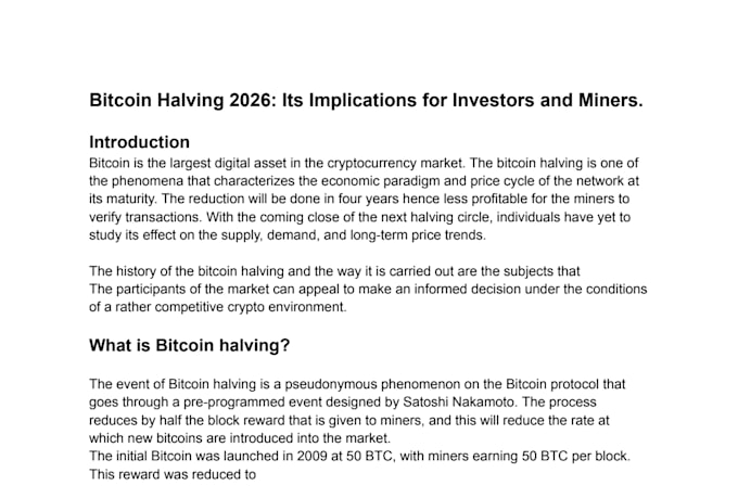 write SEO optimized crypto blockchain and web3 articles